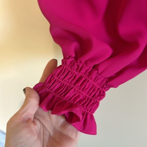 NWOT Amanda Uprichard Smocked Design Top - Picture 3 of 7